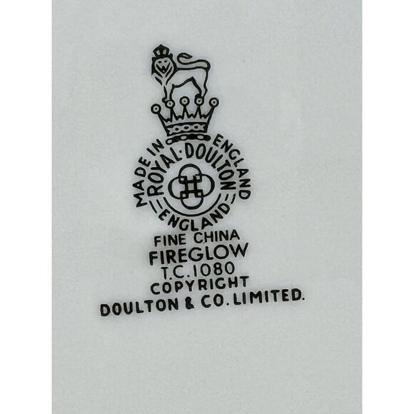 Royal Doulton Fireglow Dinner Plate 10.5 inches Floral Border Boho Retro - Picture 5 of 6